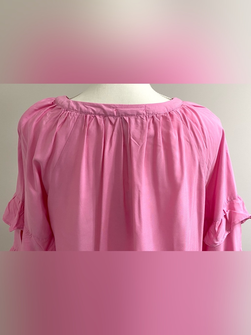 Simply Southern Womens L Pink Embroidered Pineapple Dress Boho Coastal Summer - Picture 5 of 14
